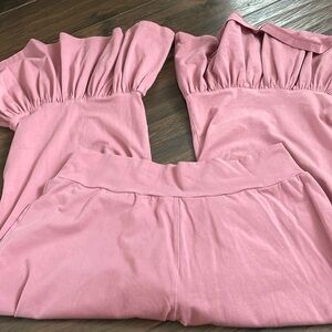 Matilda Jane pink mauve ruffle bottom pants